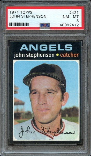 1971 TOPPS 421 JOHN STEPHENSON PSA NM-MT 8