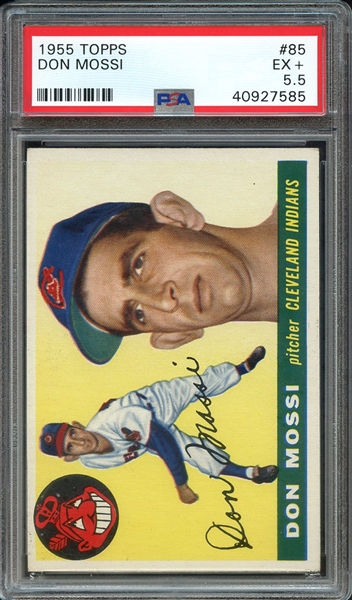 1955 TOPPS 85 DON MOSSI PSA EX+ 5.5