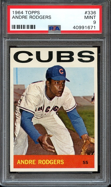 1964 TOPPS 336 ANDRE RODGERS PSA MINT 9