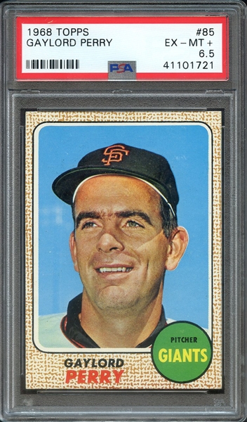 1968 TOPPS 85 GAYLORD PERRY PSA EX-MT+ 6.5