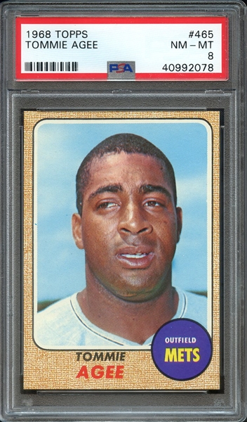 1968 TOPPS 465 TOMMIE AGEE PSA NM-MT 8