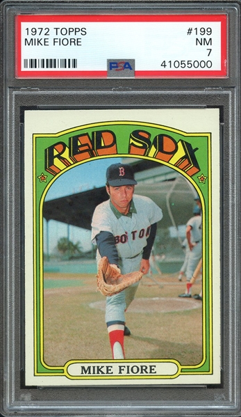 1972 TOPPS 199 MIKE FIORE PSA NM 7