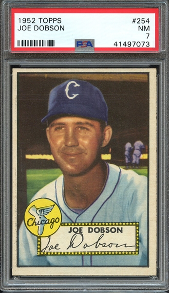 1952 TOPPS 254 JOE DOBSON PSA NM 7