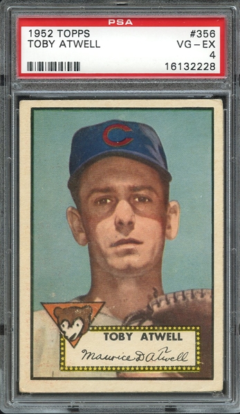 1952 TOPPS 356 TOBY ATWELL PSA VG-EX 4