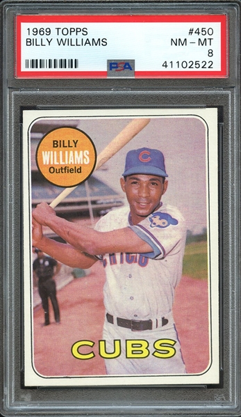 1969 TOPPS 450 BILLY WILLIAMS PSA NM-MT 8