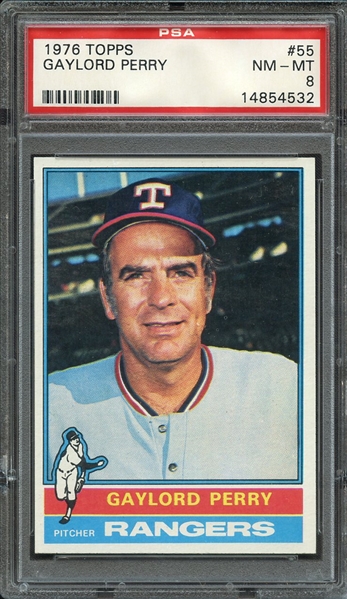 1976 TOPPS 55 GAYLORD PERRY PSA NM-MT 8