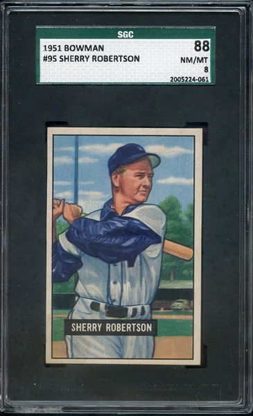 1951 BOWMAN 95 SHERRY ROBERTSON SGC NM/MT 88 / 8