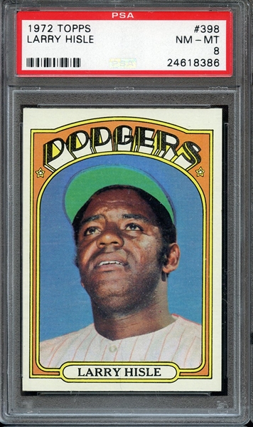 1972 TOPPS 398 LARRY HISLE PSA NM-MT 8