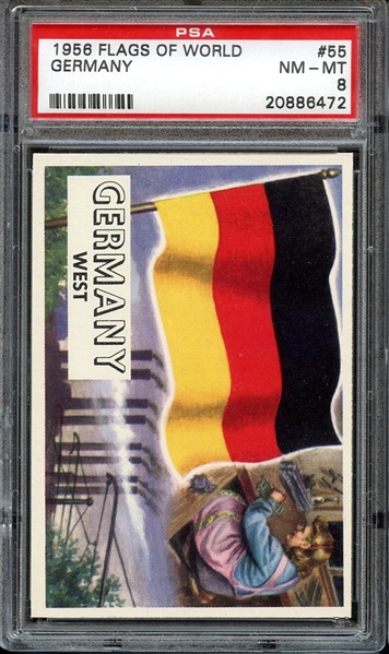 1956 FLAGS OF WORLD 55 GERMANY PSA NM-MT 8