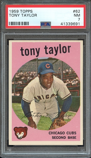 1959 TOPPS 62 TONY TAYLOR PSA NM 7