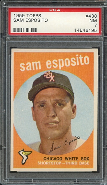1959 TOPPS 438 SAM ESPOSITO PSA NM 7