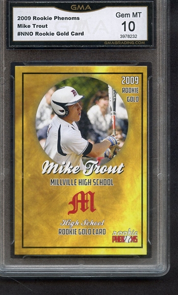 2009 ROOKIE PHENOMS MIKE TROUT GMA 10
