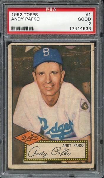 1952 TOPPS 1 ANDY PAFKO PSA GOOD 2