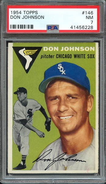 1954 TOPPS 146 DON JOHNSON PSA NM 7