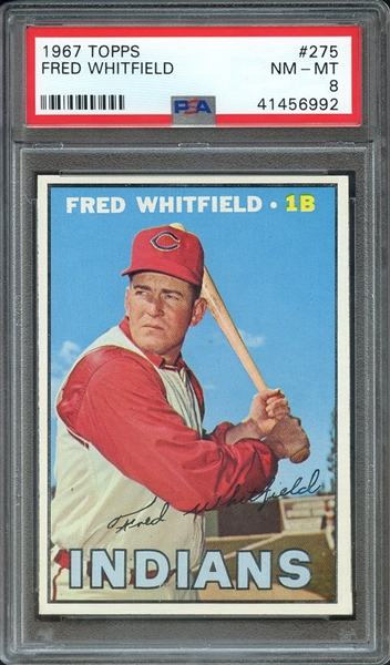 1967 TOPPS 275 FRED WHITFIELD PSA NM-MT 8