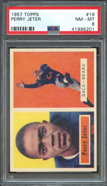 1957 TOPPS 19 PERRY JETER PSA NM-MT 8