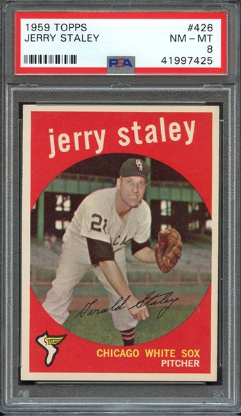 1959 TOPPS 426 JERRY STALEY PSA NM-MT 8