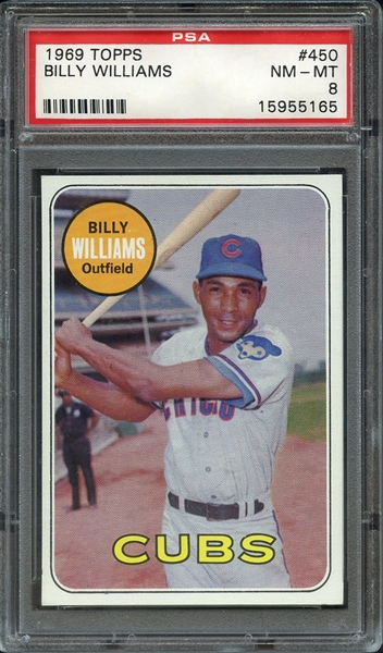 1969 TOPPS 450 BILLY WILLIAMS PSA NM-MT 8