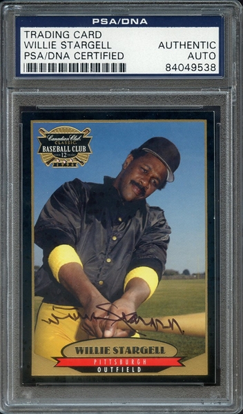 WILLIE STARGELL SIGNED TRADING CARD PSA/DNA
