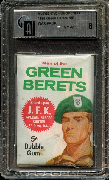 1966 GREEN BERETS UNOPENED WAX PACK GAI NM-MT 8