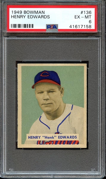 1949 BOWMAN 136 HENRY EDWARDS PSA EX-MT 6