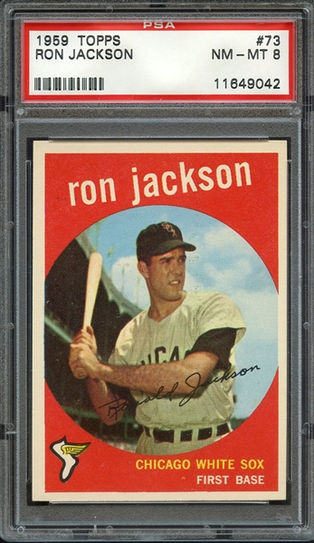 1959 TOPPS 73 RON JACKSON PSA NM-MT 8