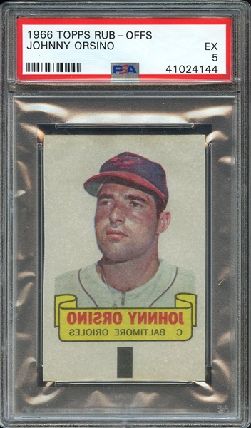 1966 TOPPS RUB-OFFS JOHNNY ORSINO PSA EX 5