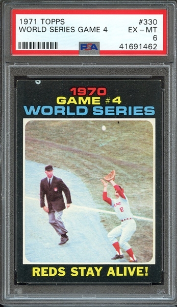 1971 TOPPS 330 WORLD SERIES GAME 4 PSA EX-MT 6