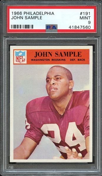 1966 PHILADELPHIA 191 JOHN SAMPLE PSA MINT 9