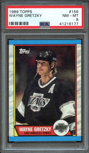 1989 TOPPS 156 WAYNE GRETZKY PSA NM-MT 8