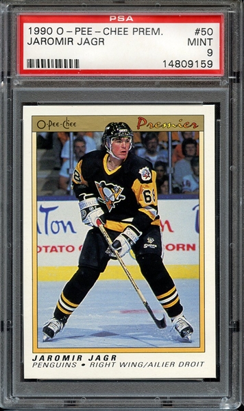 1990 O-PEE-CHEE PREMIER 50 JAROMIR JAGR RC PSA MINT 9