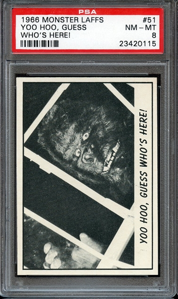 1966 MONSTER LAFFS 51 YOO HOO, GUESS WHO'S HERE! PSA NM-MT 8