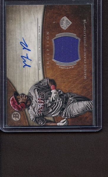 2014 TOPPS INCEPTION MAIKEL FRANCO AUTOGRAPH