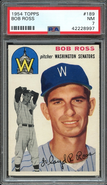 1954 TOPPS 189 BOB ROSS PSA NM 7