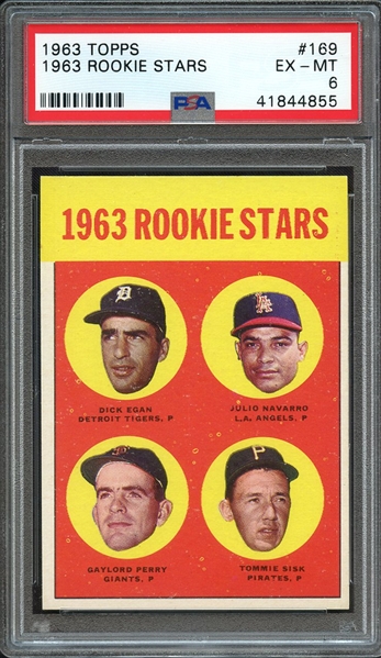 1963 TOPPS 169 1963 ROOKIE STARS PSA EX-MT 6