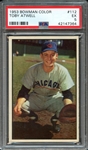 1953 BOWMAN COLOR 112 TOBY ATWELL PSA EX 5