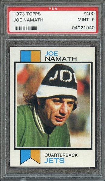 1973 TOPPS 400 JOE NAMATH PSA MINT 9
