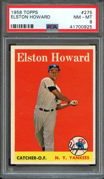 1958 TOPPS 275 ELSTON HOWARD PSA NM-MT 8
