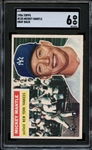 1956 TOPPS 135 MICKEY MANTLE GRAY BACK SGC EX-MT 6