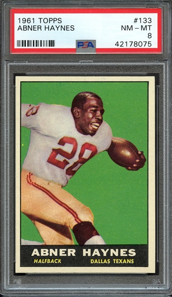 1961 TOPPS 133 ABNER HAYNES PSA NM-MT 8