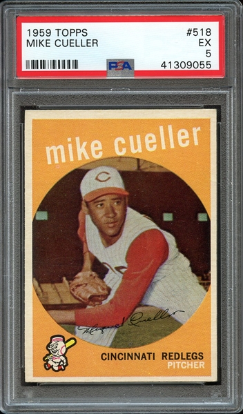 1959 TOPPS 518 MIKE CUELLER RC PSA EX 5
