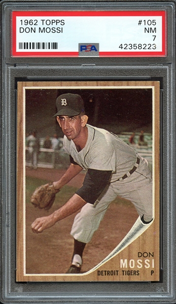 1962 TOPPS 105 DON MOSSI PSA NM 7