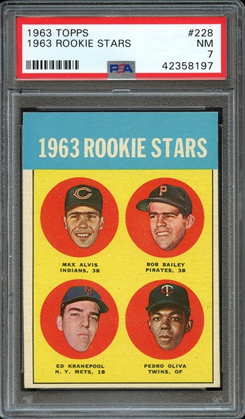 1963 TOPPS 228 1963 ROOKIE STARS PSA NM 7