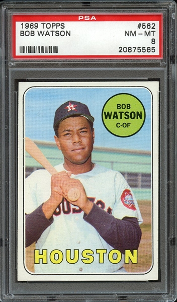 1969 TOPPS 562 BOB WATSON PSA NM-MT 8