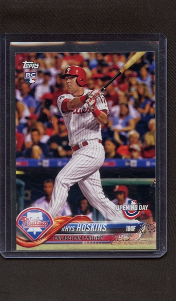 2018 TOPPS OPENING DAY 82 RHYS HOSKINS RC