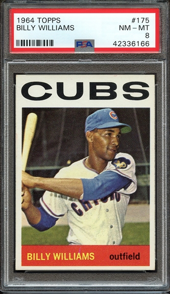1964 TOPPS 175 BILLY WILLIAMS PSA NM-MT 8