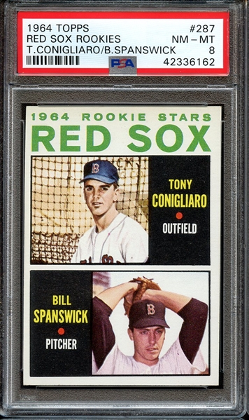 1964 TOPPS 287 TONY CONIGLIARO RC PSA NM-MT 8