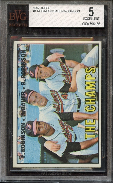 1967 TOPPS 1 THE CHAMPS ROBINSON BAUER BVG EX 5
