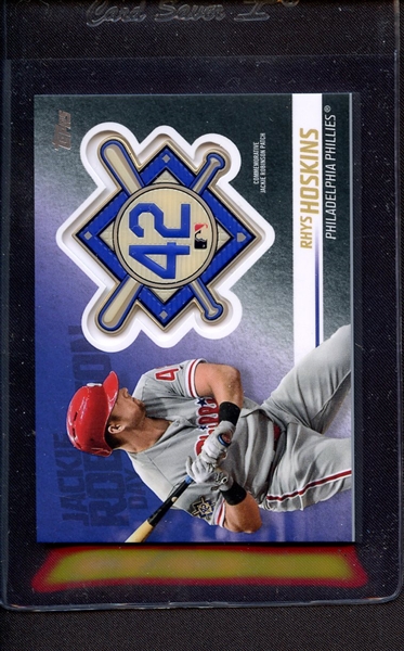 2018 TOPPS JACKIE ROBINSON DAY PATCH RHYS HOSKINS