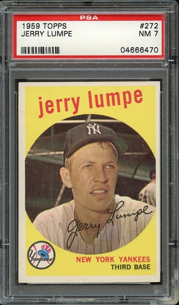 1959 TOPPS 272 JERRY LUMPE PSA NM 7